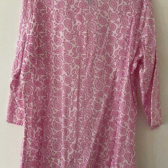 Tanner Pink Paisley 3/4 Sleeve Tunic EUC Size 12 - Picture 5 of 5